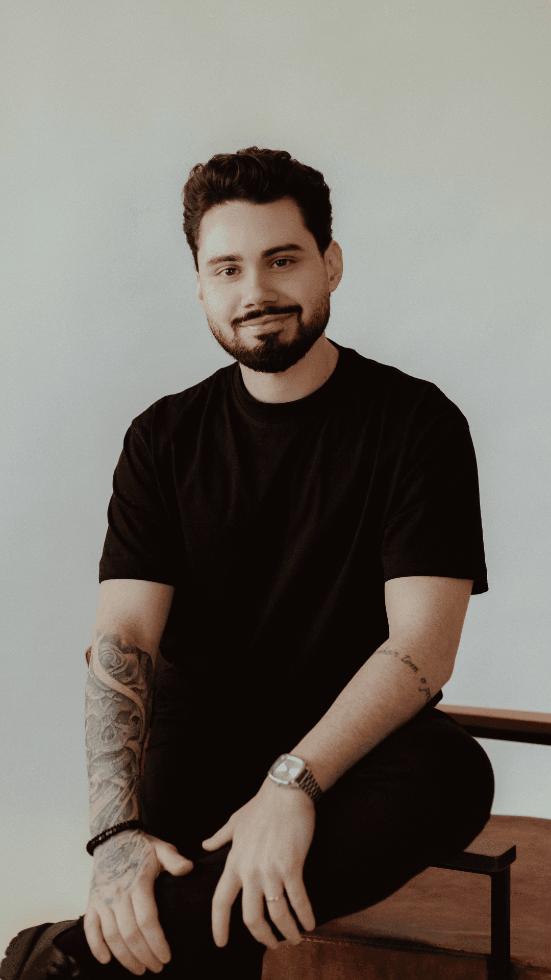 Portrait of portfolio creator – front view