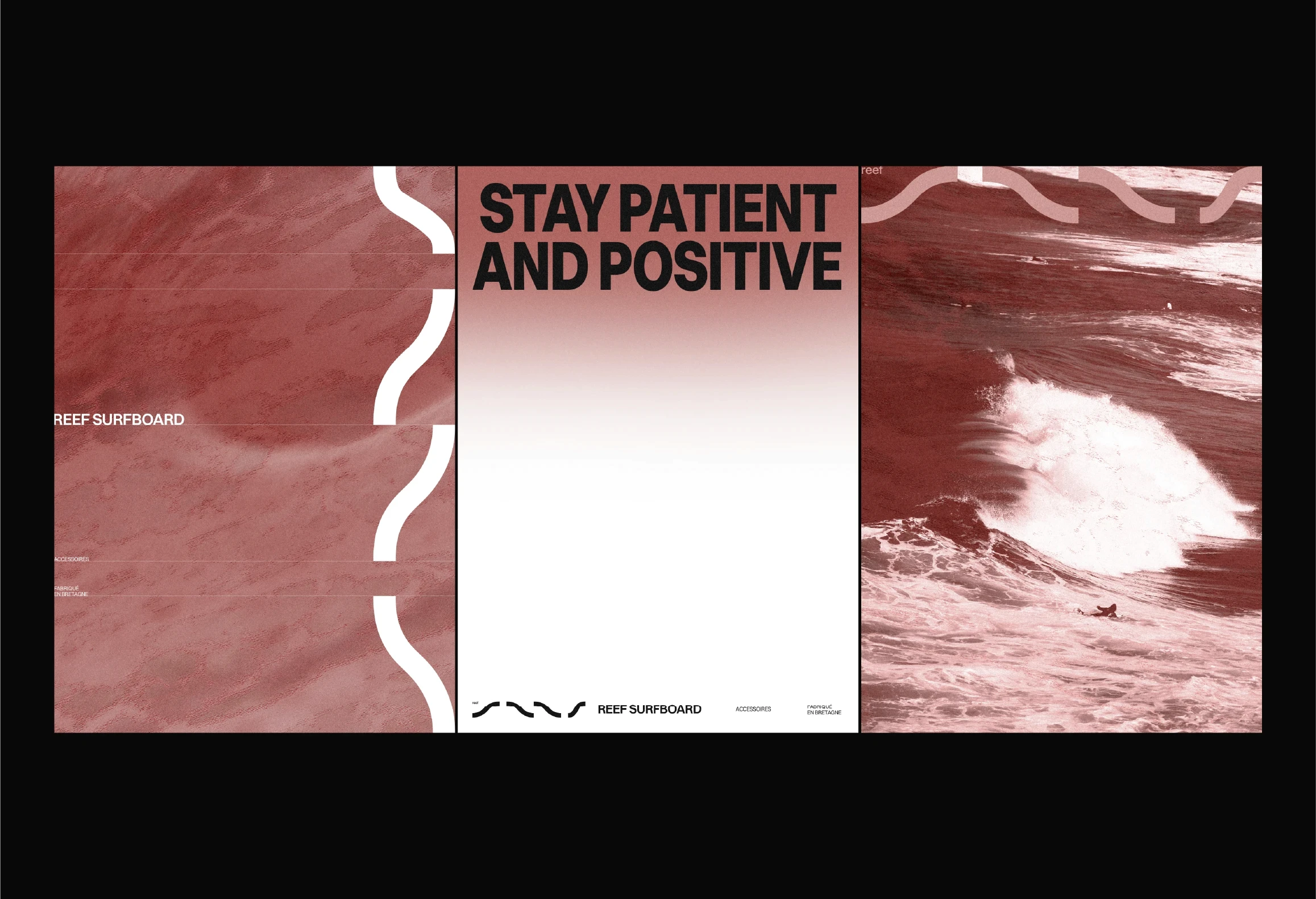 Affiche surf marque de vêtement, accessoires de surf