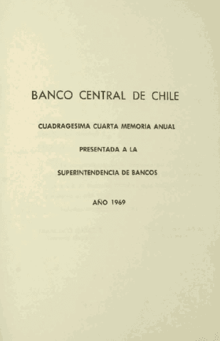 Banco Central de Chile. Memoria Anual 1969