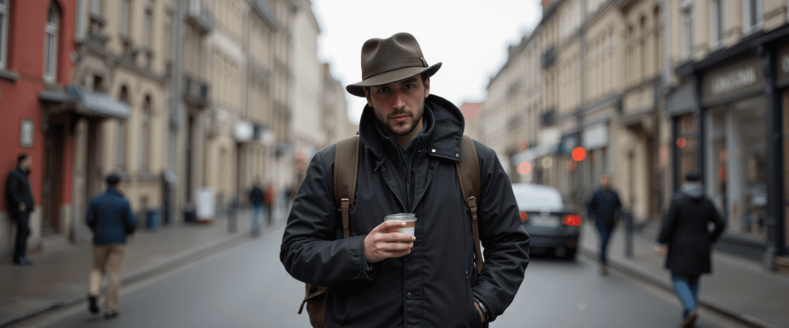 traveler in the city