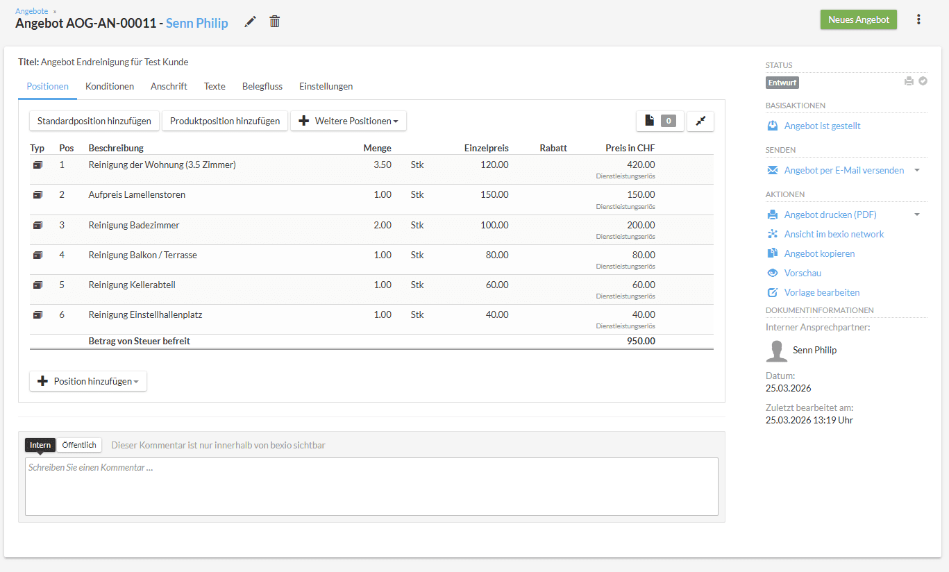 Ausschreibungsübersicht