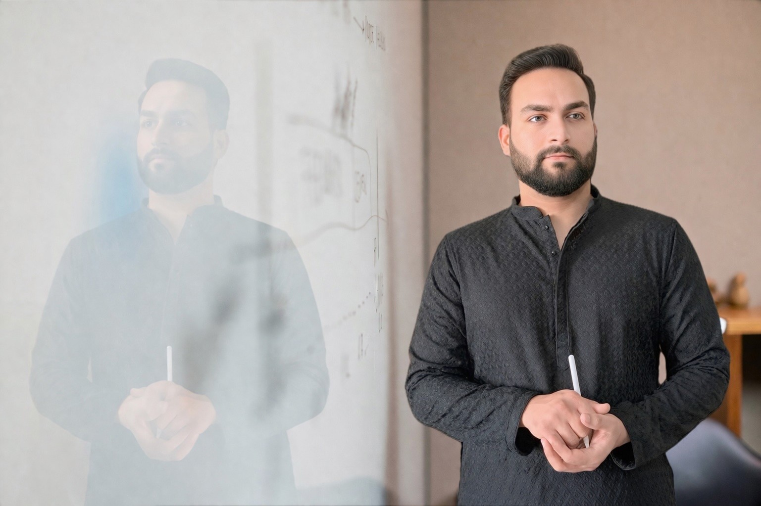 Astrologer Jugraj Gill in black Kurta