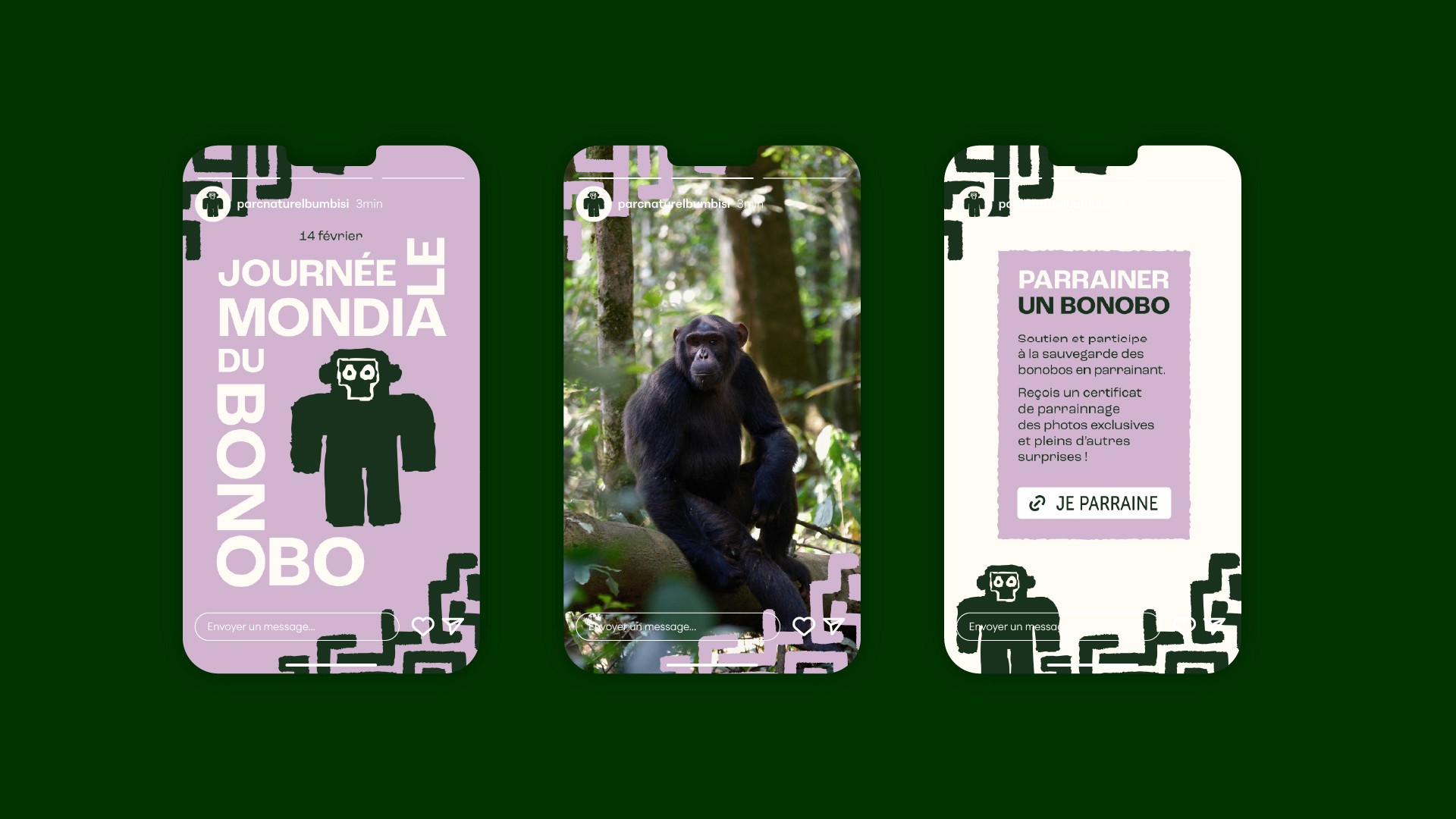 Trois stories sur la journée mondiale du bonobo