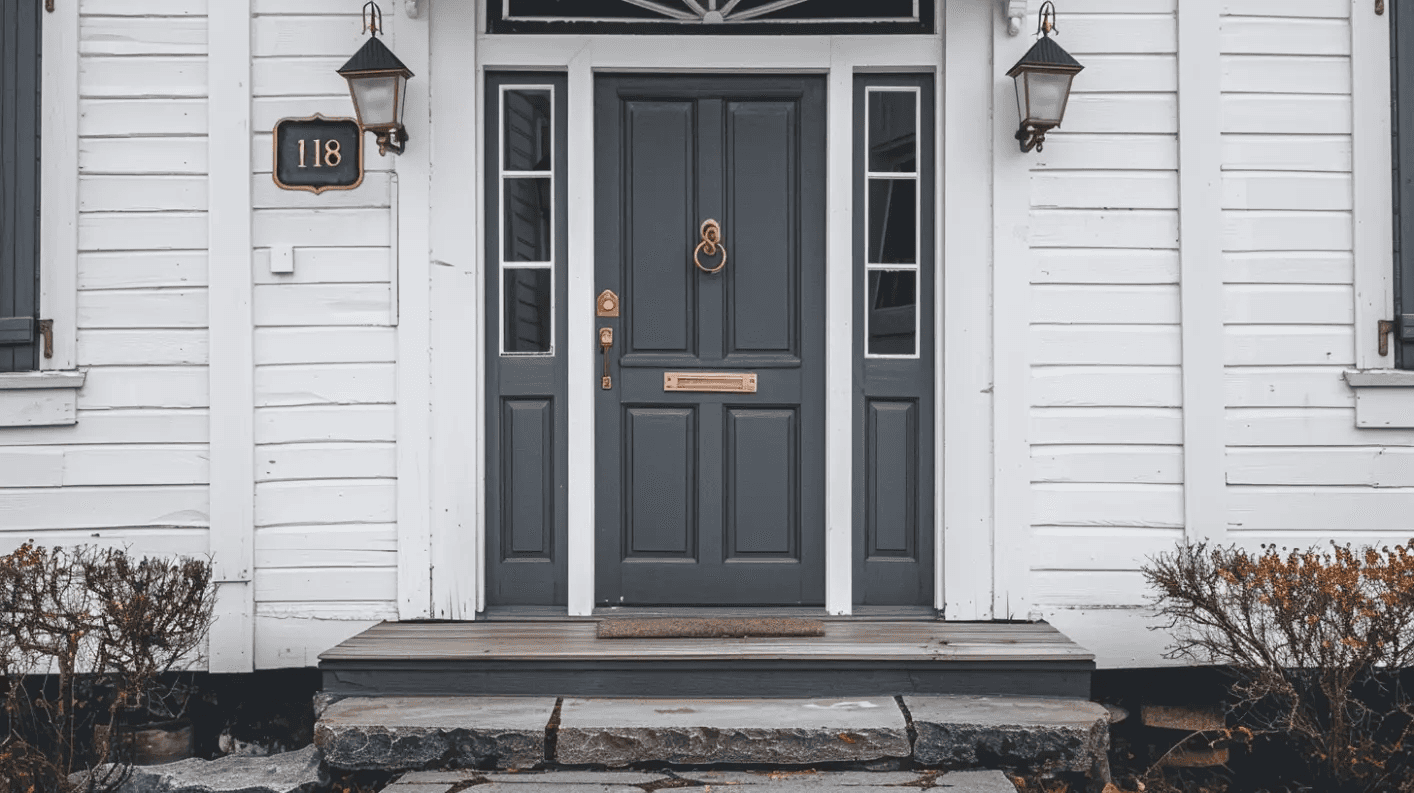 beautiful-gray-front-door