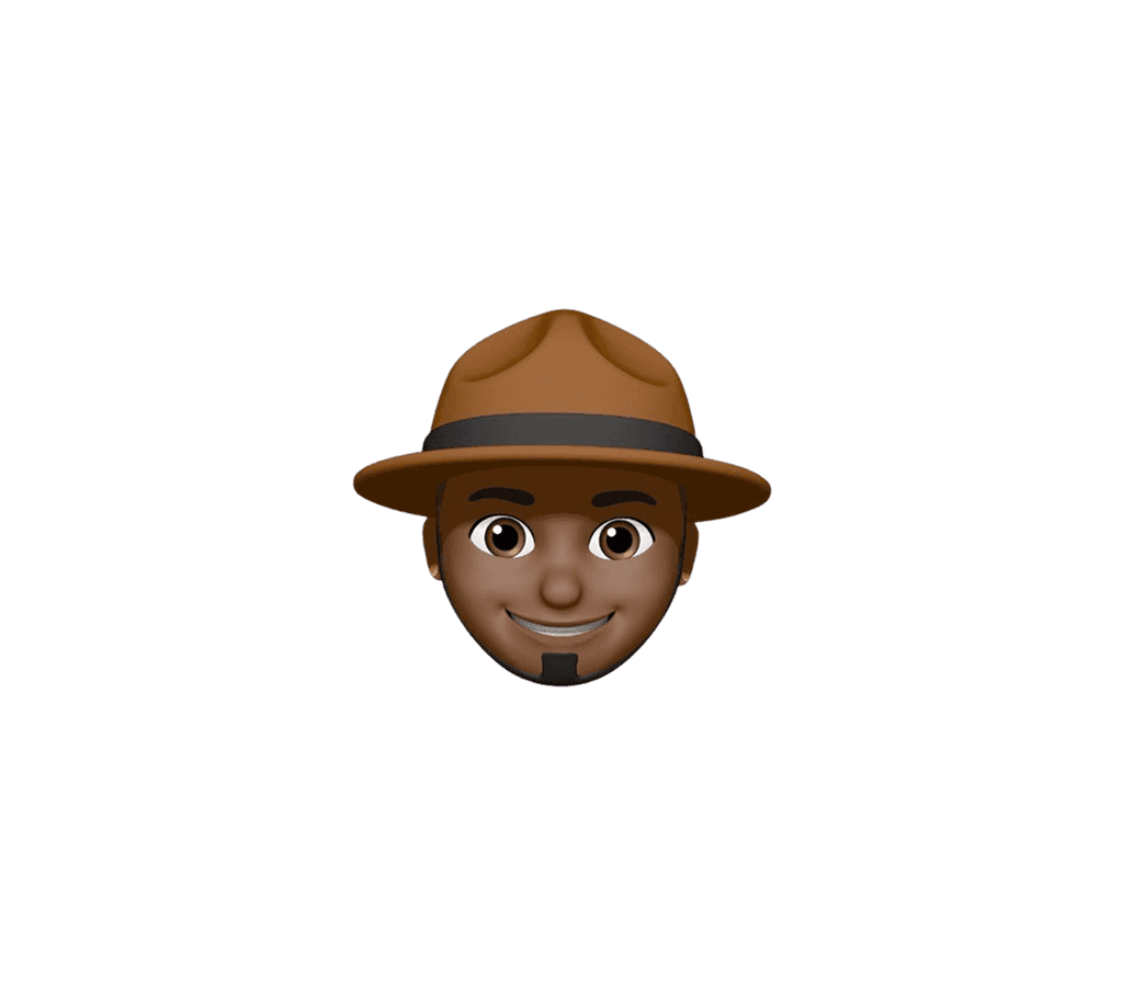 Memoji avatar of Ke’Ron Hall wearing a brown hat.