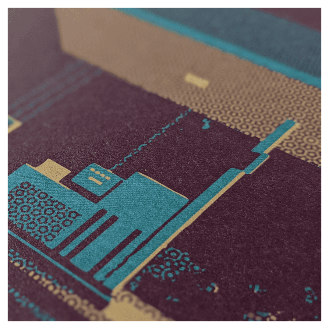 Detail of illustration of petrol station in Betws Y Coed in Snowdonia | Art prints of iconic uk landmarks for sale by Liam Devereux