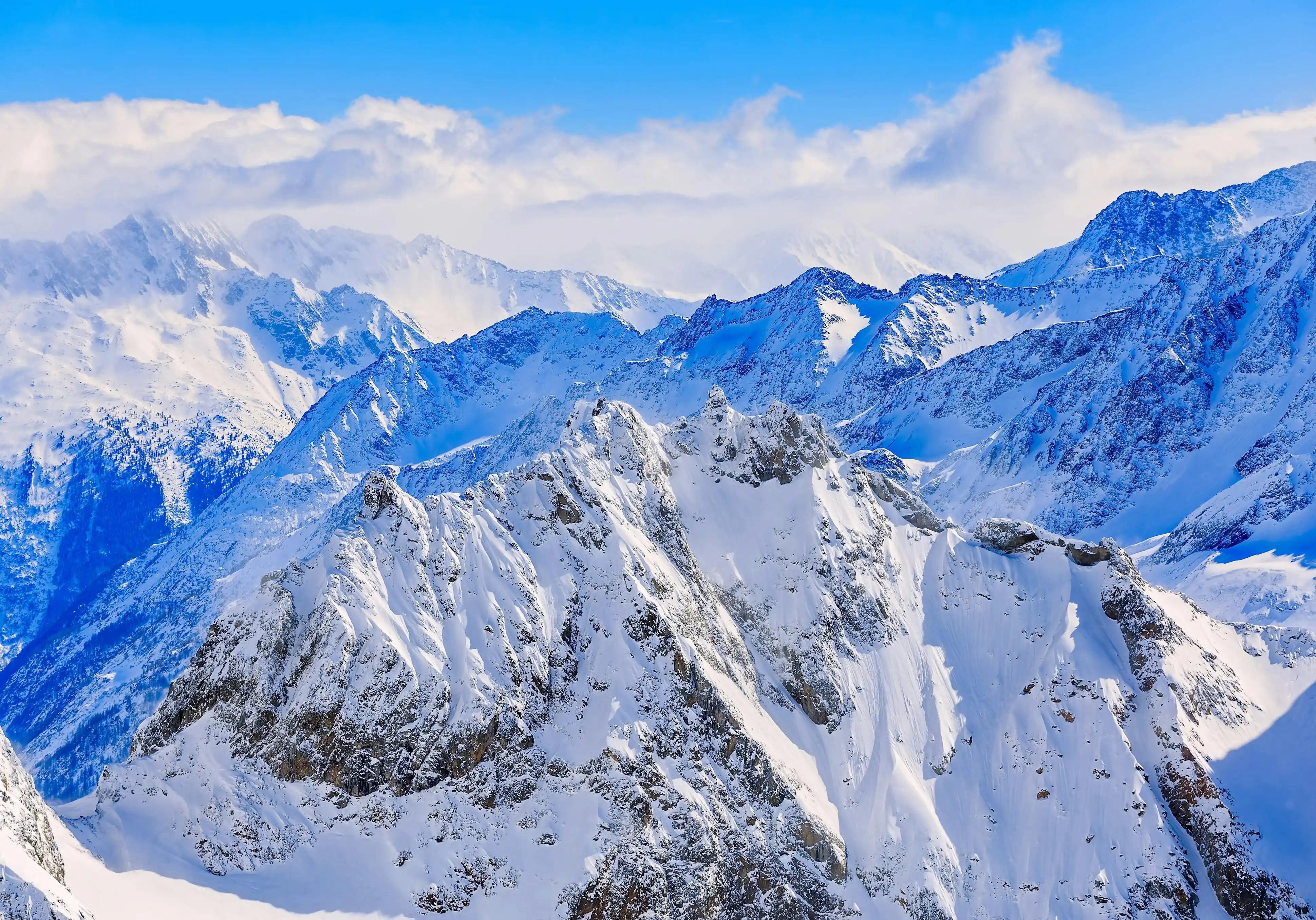 İsviçre'nin Engelberg bölgesindeki Alpler manzarası