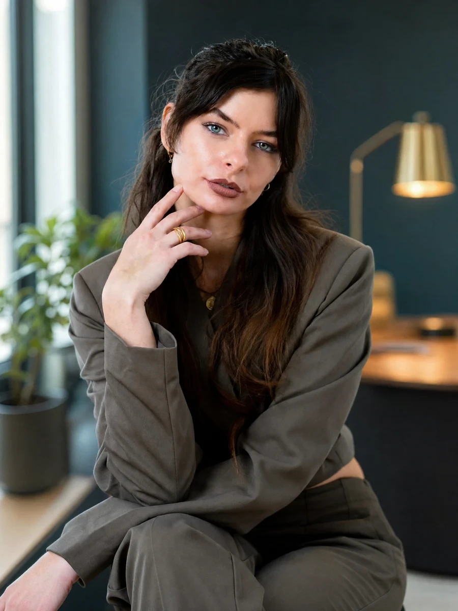 Stefanie Krause, Grafikdesignerin bei dpm-⁠Consulting (KI-bearbeitet)