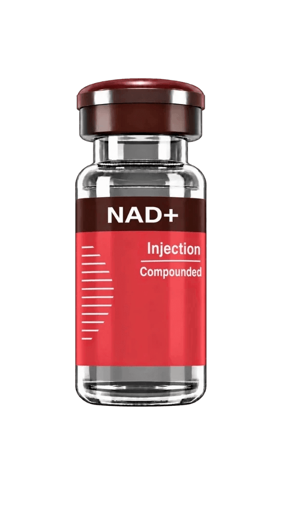 Compounded NAD+ injection vial dispensed by a licensed compounding pharmacy