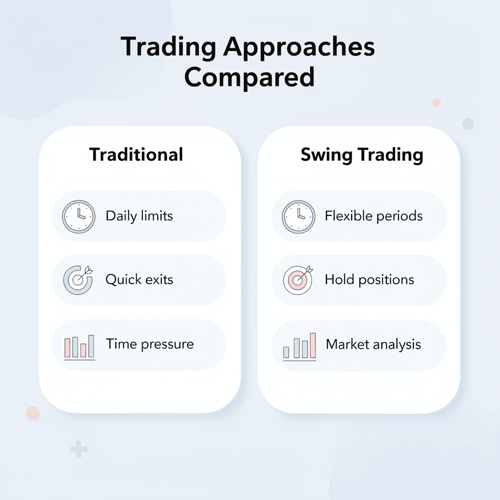 Comparison of traditional vs swing trading approaches