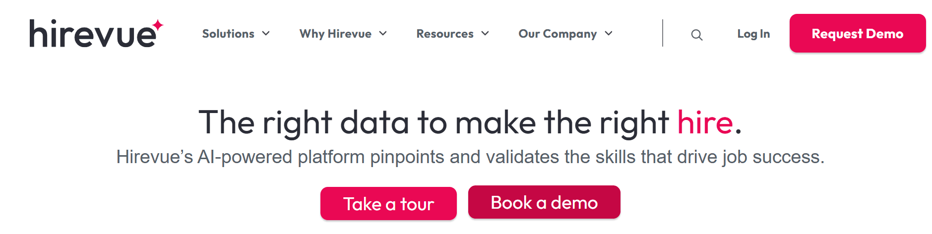 hirevue - Remote Hiring Tools