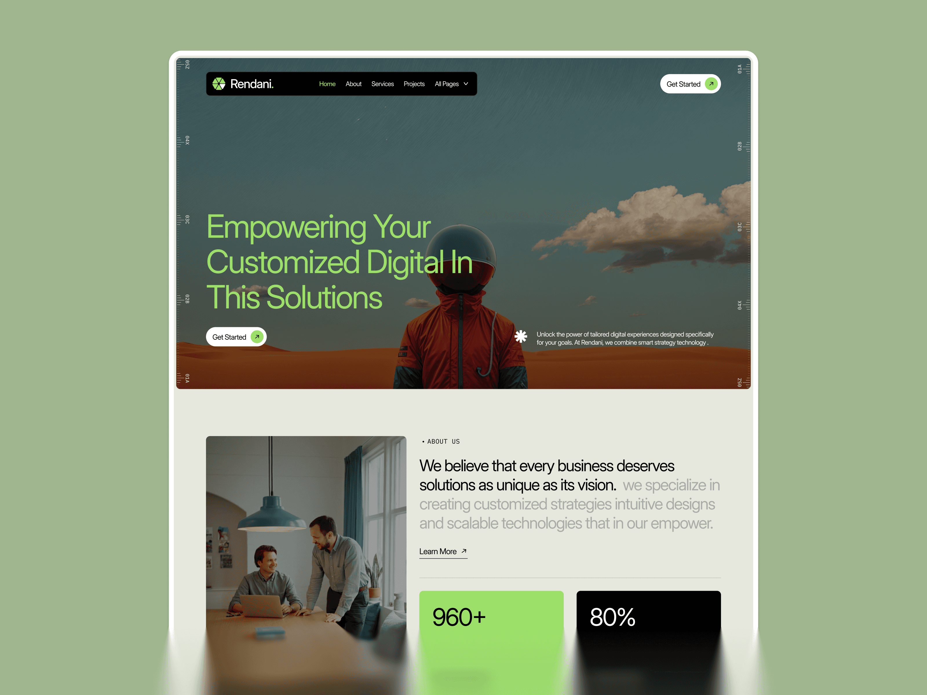 framer design agency template
