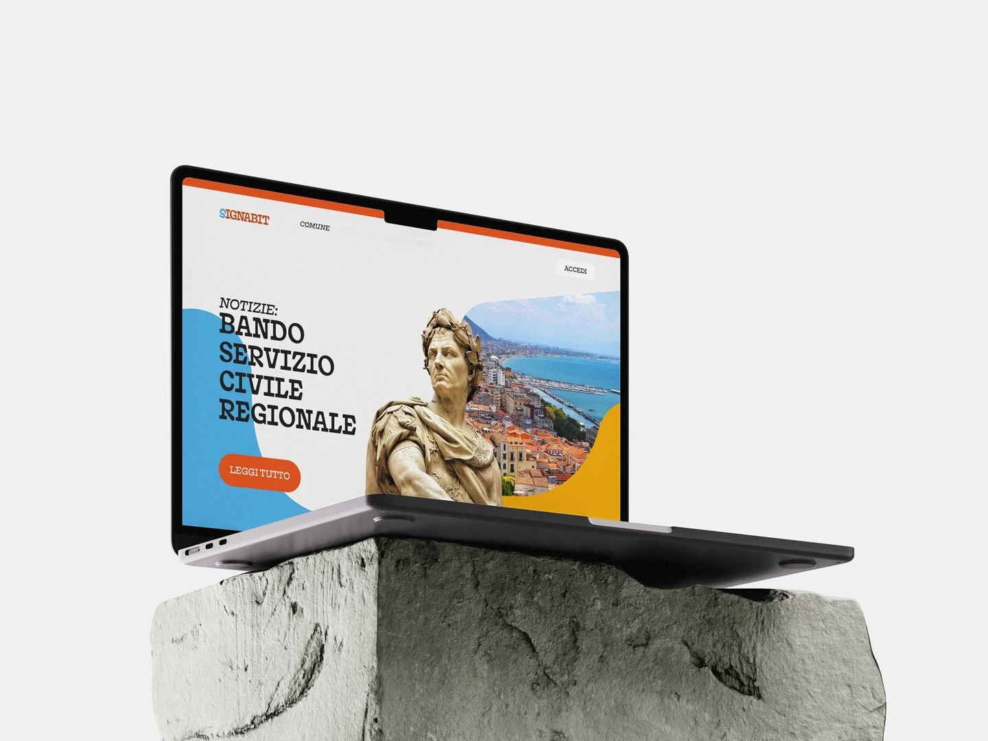 Website landing page