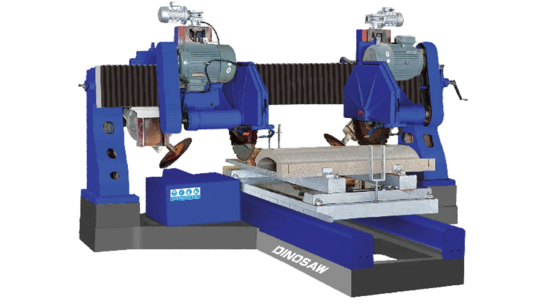 Automatic arc-slab trimming machine