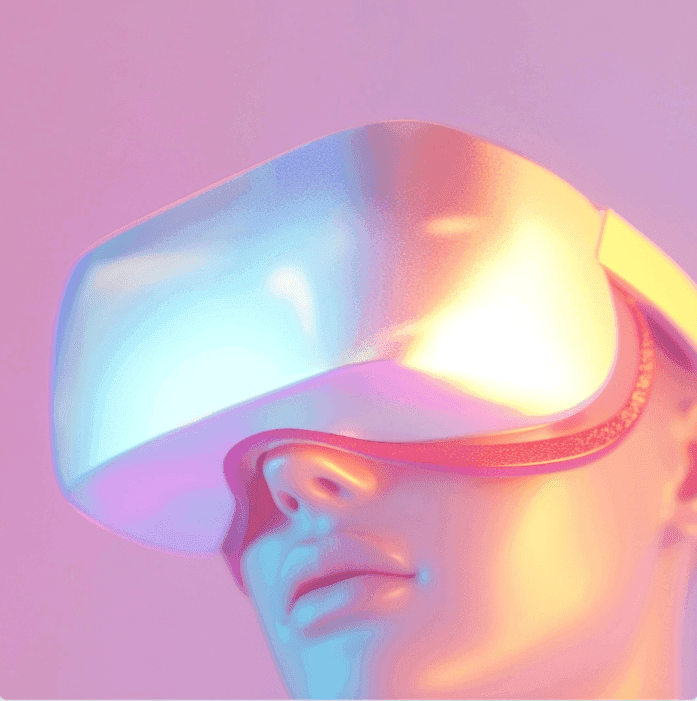 Ai generert Vr-briller på person