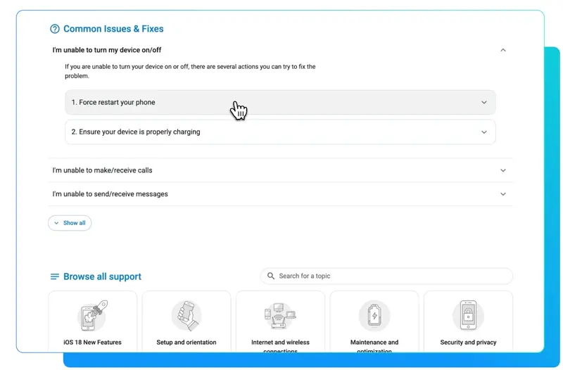 Interactive troubleshooting tutorial