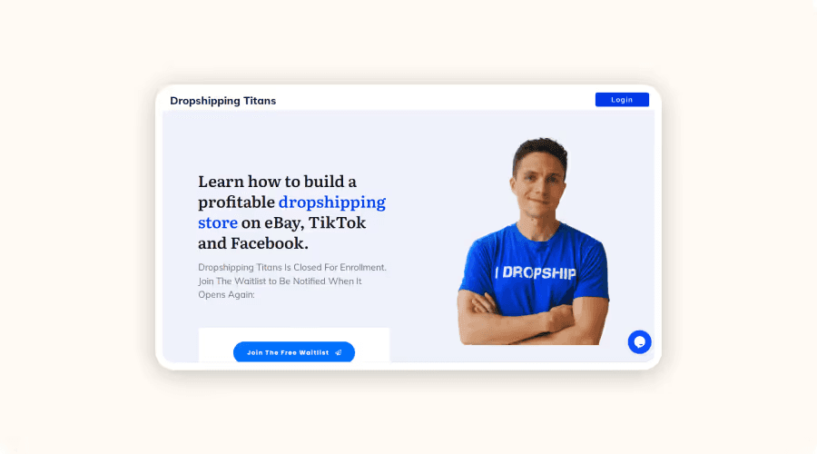 Dropshipping Titans homepage