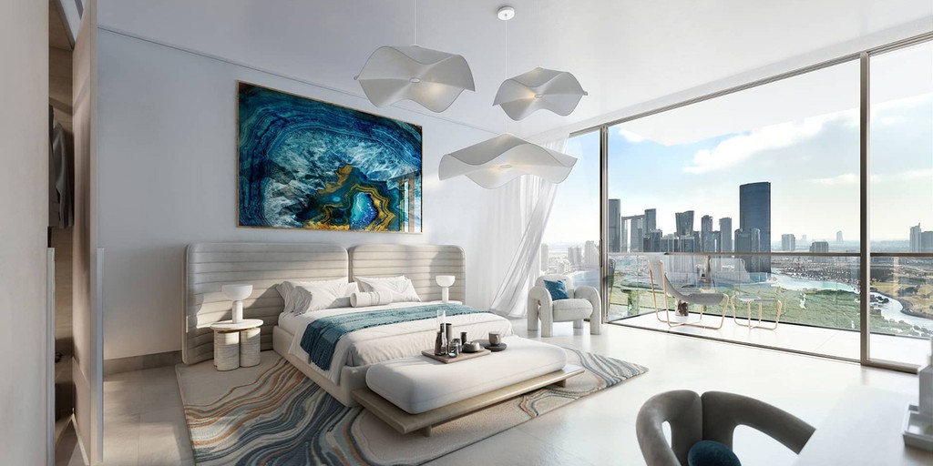Stunning panoramic view from the top of Elie Saab Waterfront building, showcasing the surrounding landscape and skyline.