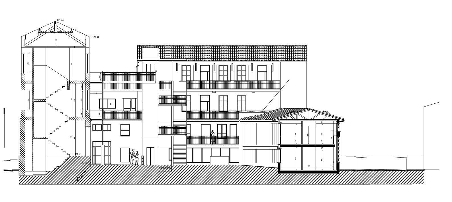 college des ursulines scolaire renovation toulouse tam architecture plan 1