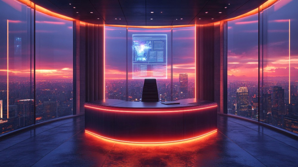 futuristic desk