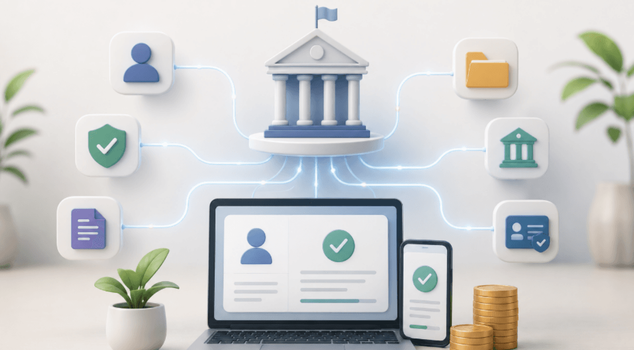 Illustration of bank process