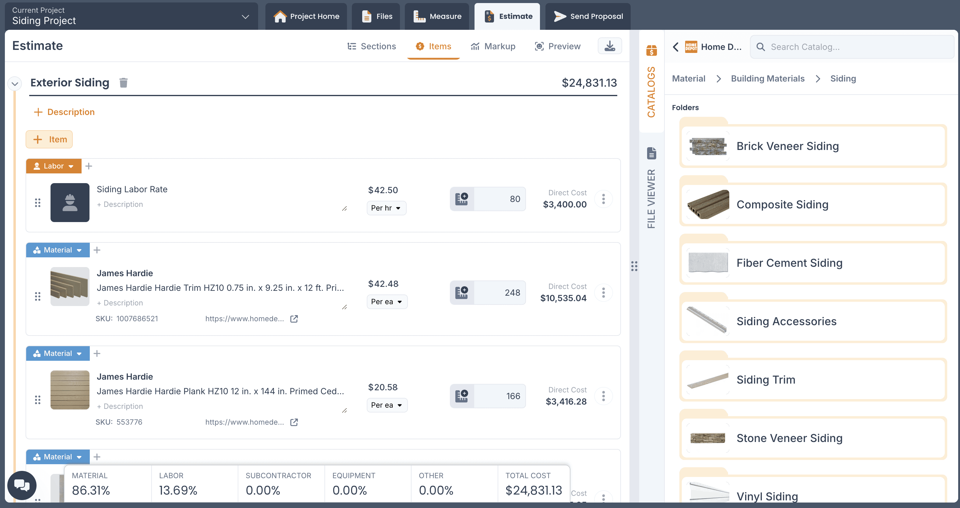 siding estimating software