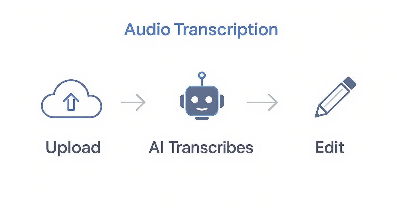 Infographic about how do i transcribe an audio file