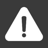 White triangular warning icon with exclamation mark on dark background. Represents alert functionality in Make.com and Slack integration, emphasizing importance of timely notifications in Lucas Ostrowski's automation workflows.