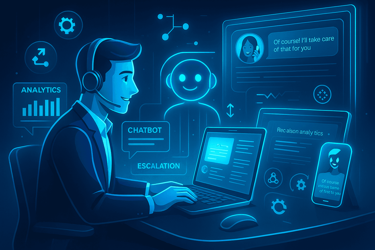 This image complements the "AI Literacy as a 2025 Skill" section, highlighting the growing role of AI in CX. It enhances reader engagement, supports SEO with a visually striking graphic, and underscores the article’s focus on future-ready skills.