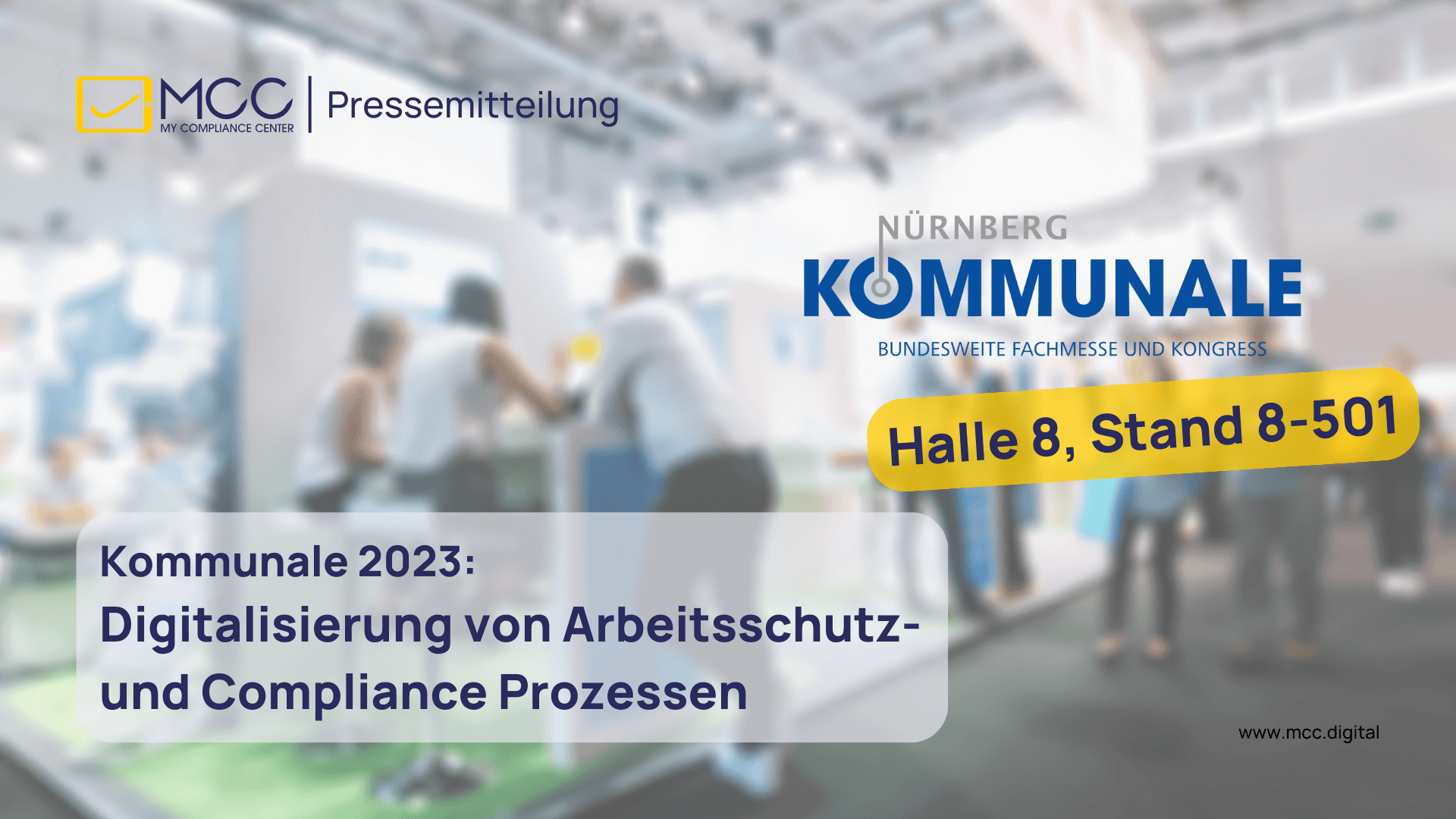 MCC Pressemitteilung zur Kommunale 2023: Digitalsierung von Arbeitsschutz- und Compliance-Prozessen