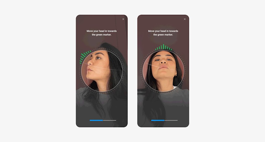 A man using Fourthline's Random Liveness product for identity verification