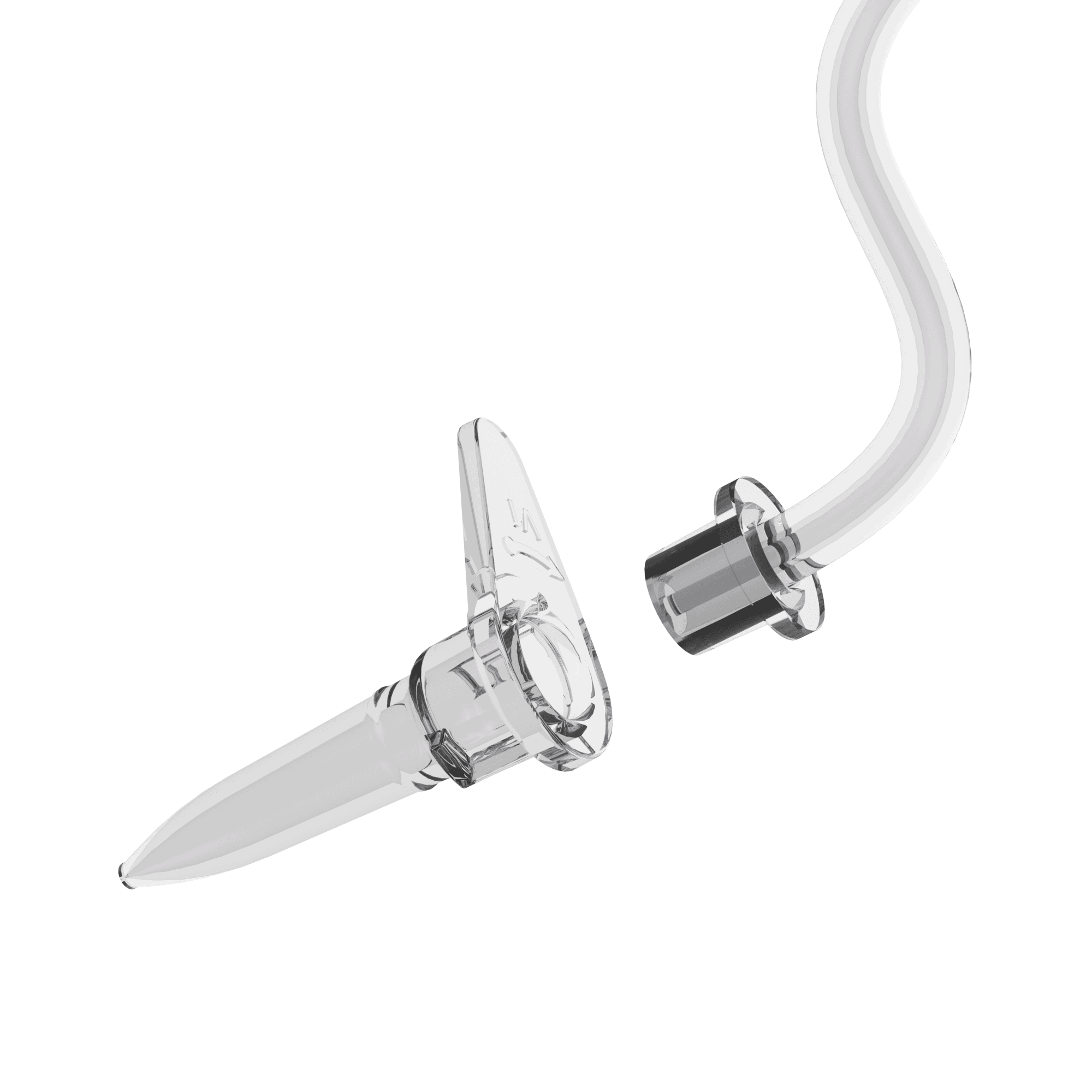 Luer-Adapter, der mit einer Patrone verbunden ist