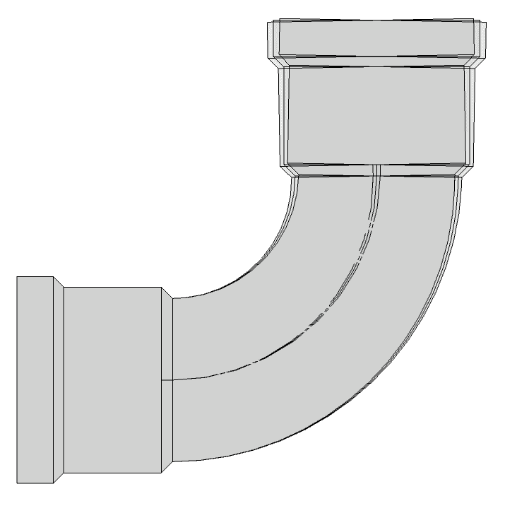 90 degree bends overlaid with transparency increased to show how they accommodate design inaccuracies and flex.