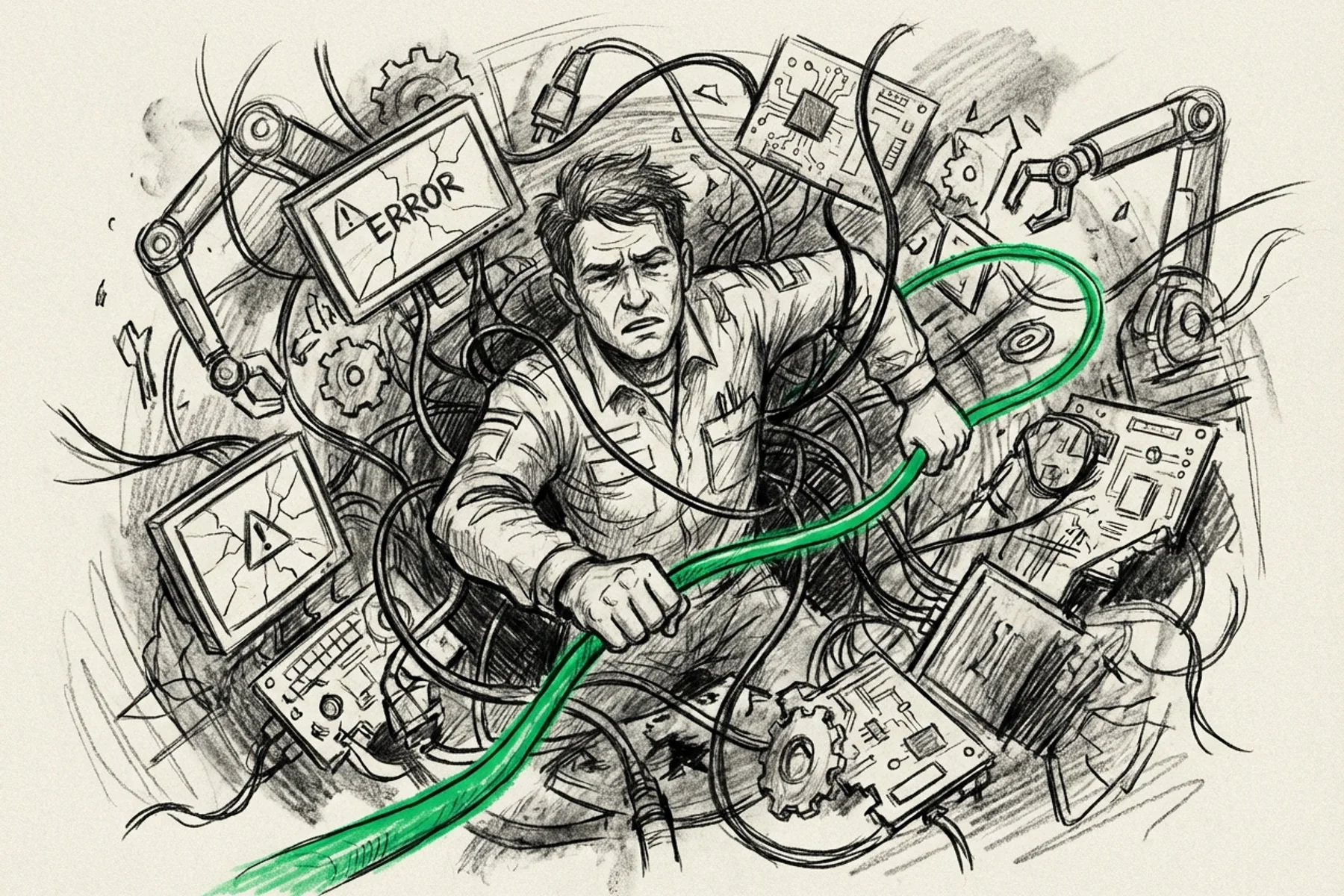 6 AI Automation Fails Killing Home Services (& How to Fix Them) | Blog Thumbnail | Tradesly AI Insights