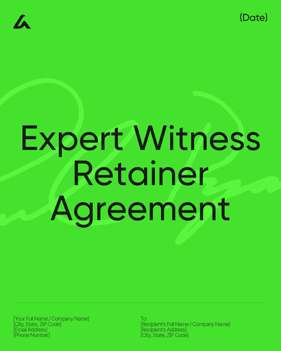 Expert Witness Retainer Agreement