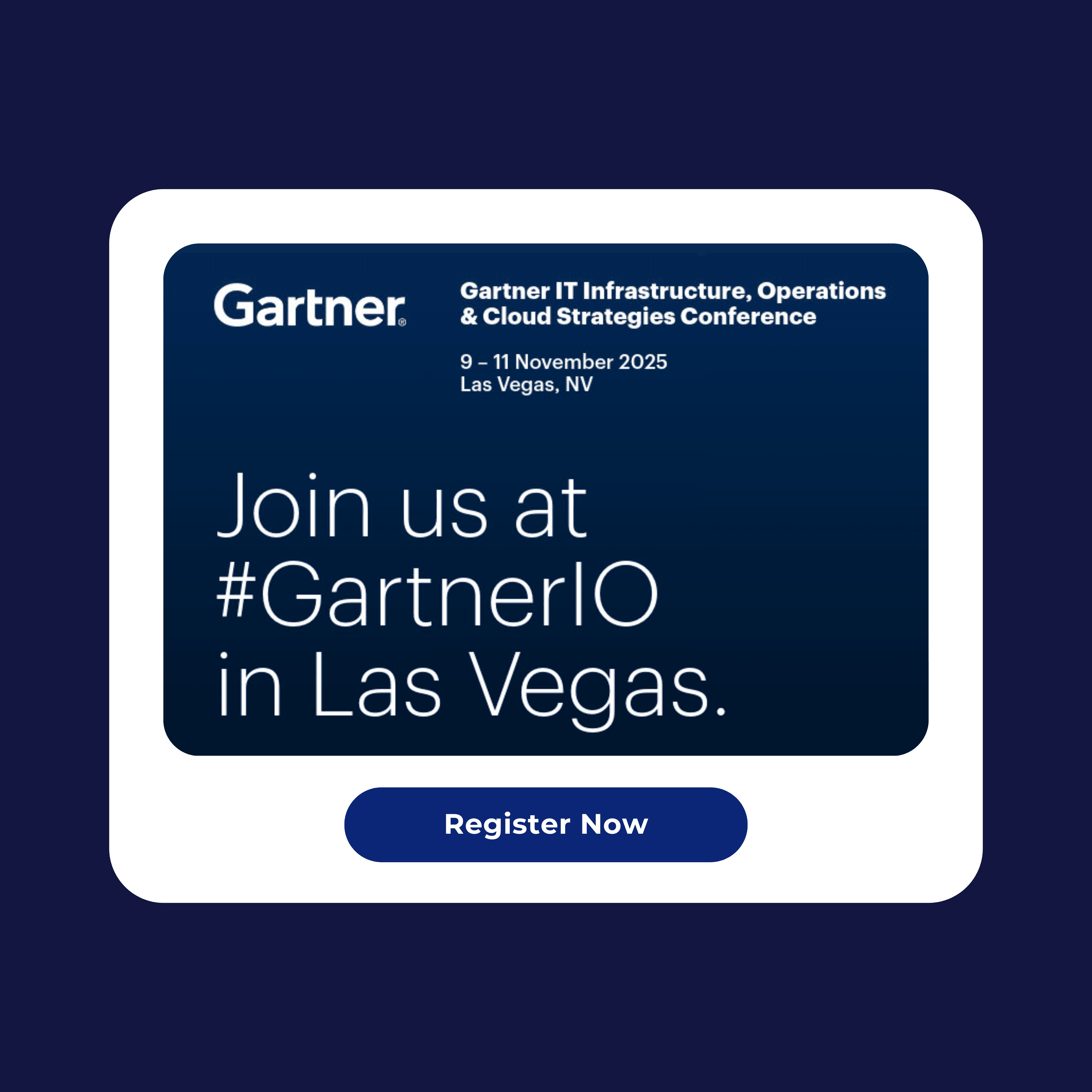 cover of Gartner IO Las Vegas Event