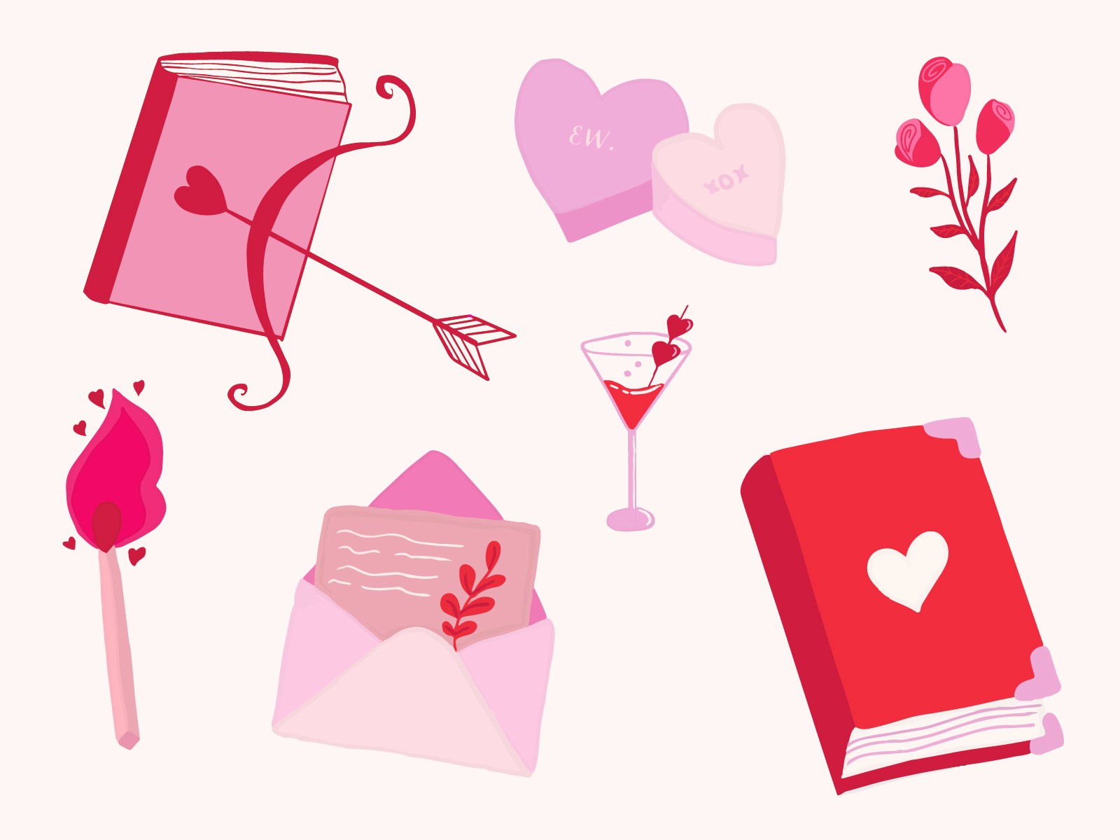 illustration concepts for Book Cupid