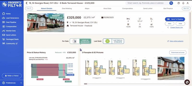 Property Filter company ownership lookup - see how many properties a company owns instantly