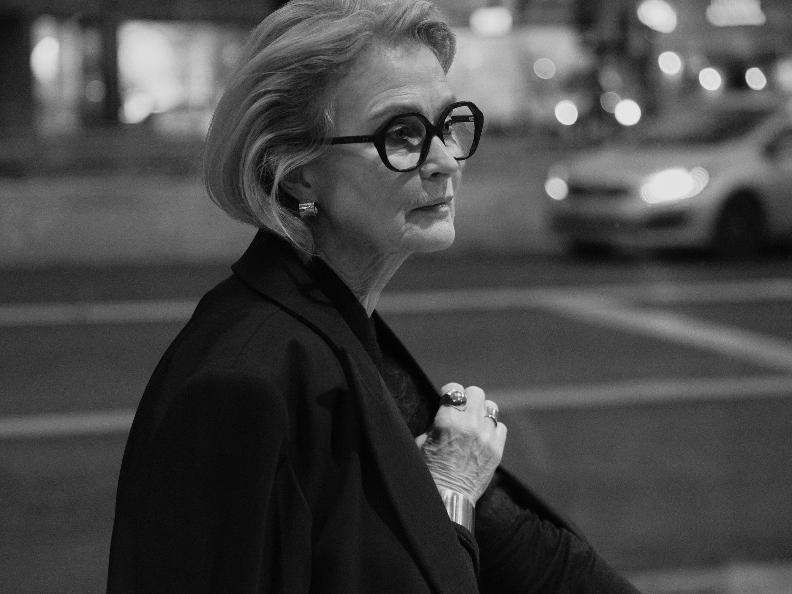 Thomas Klementsson portraits Lena Endre for Hultins Optik