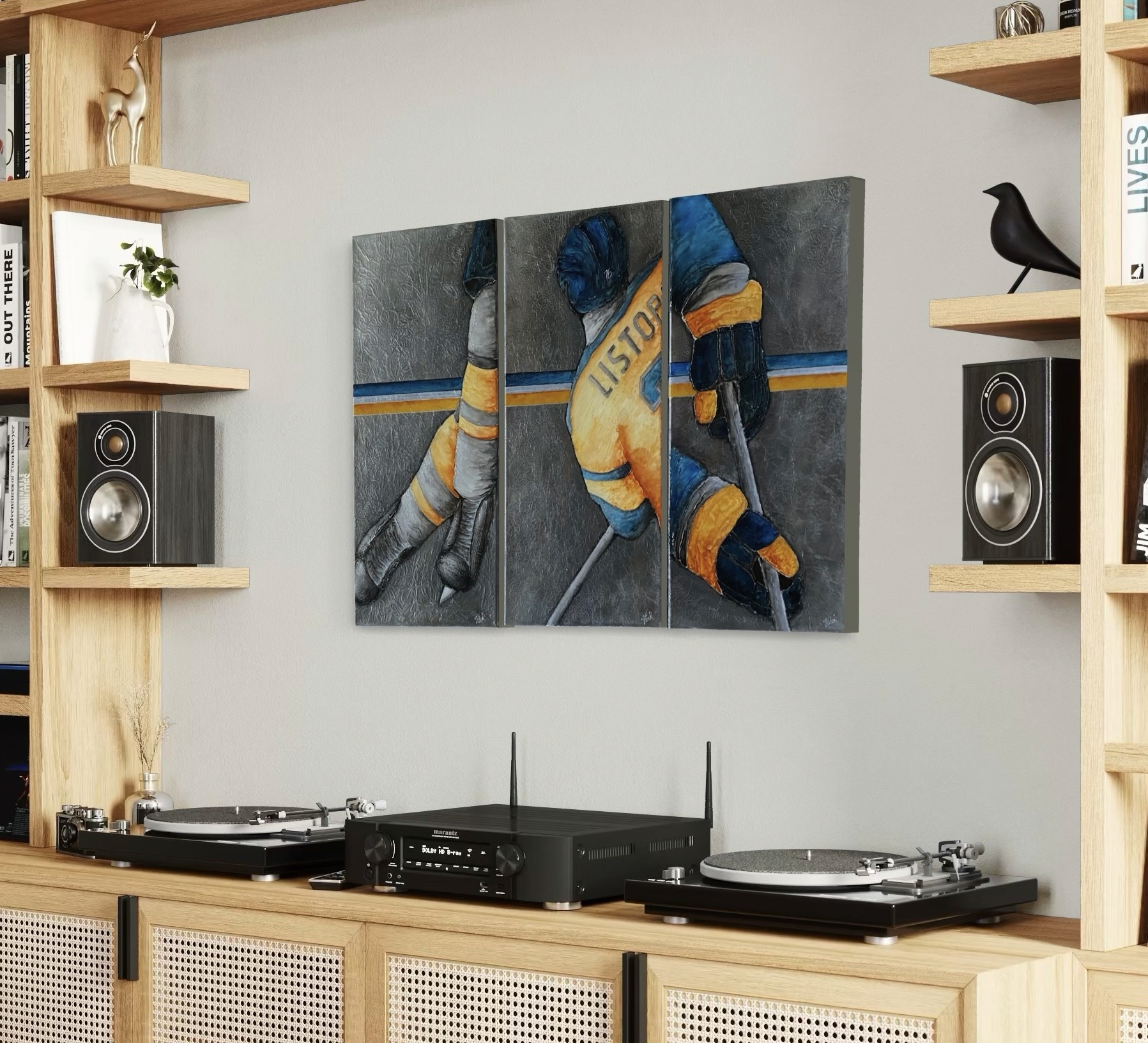 Premier trio accrocher sur un mur