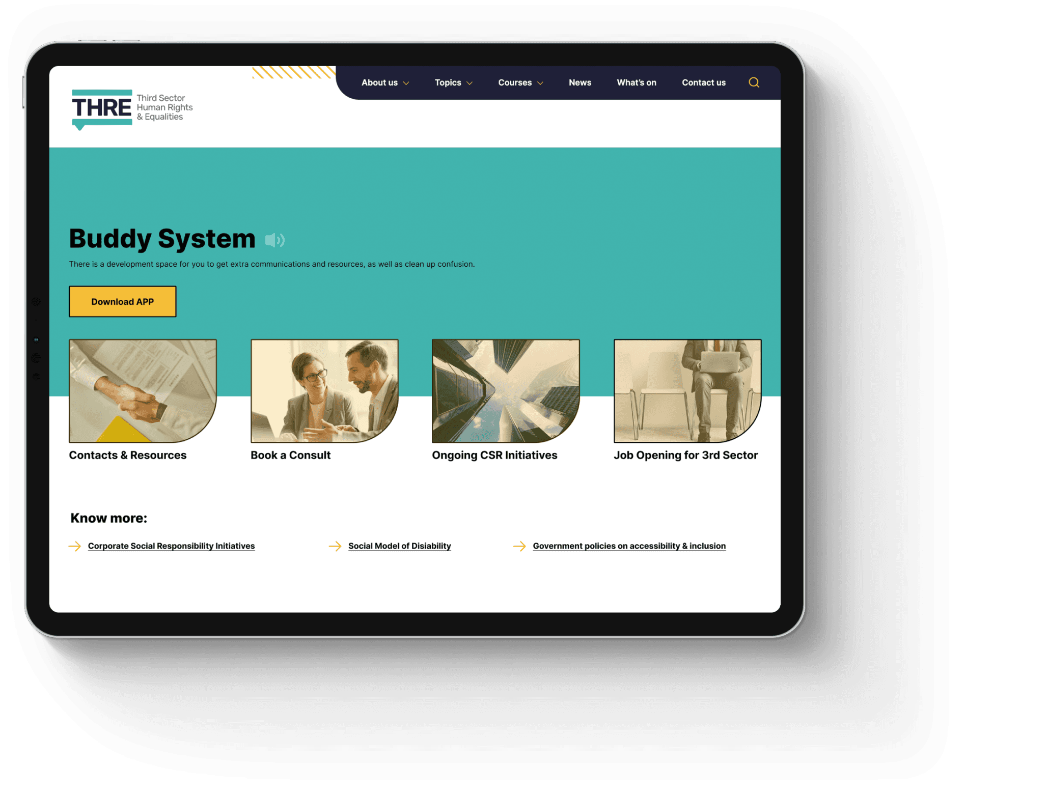The BlendBridge buddy system on the THRE website