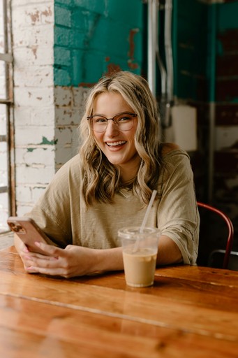 a person sitting at a table