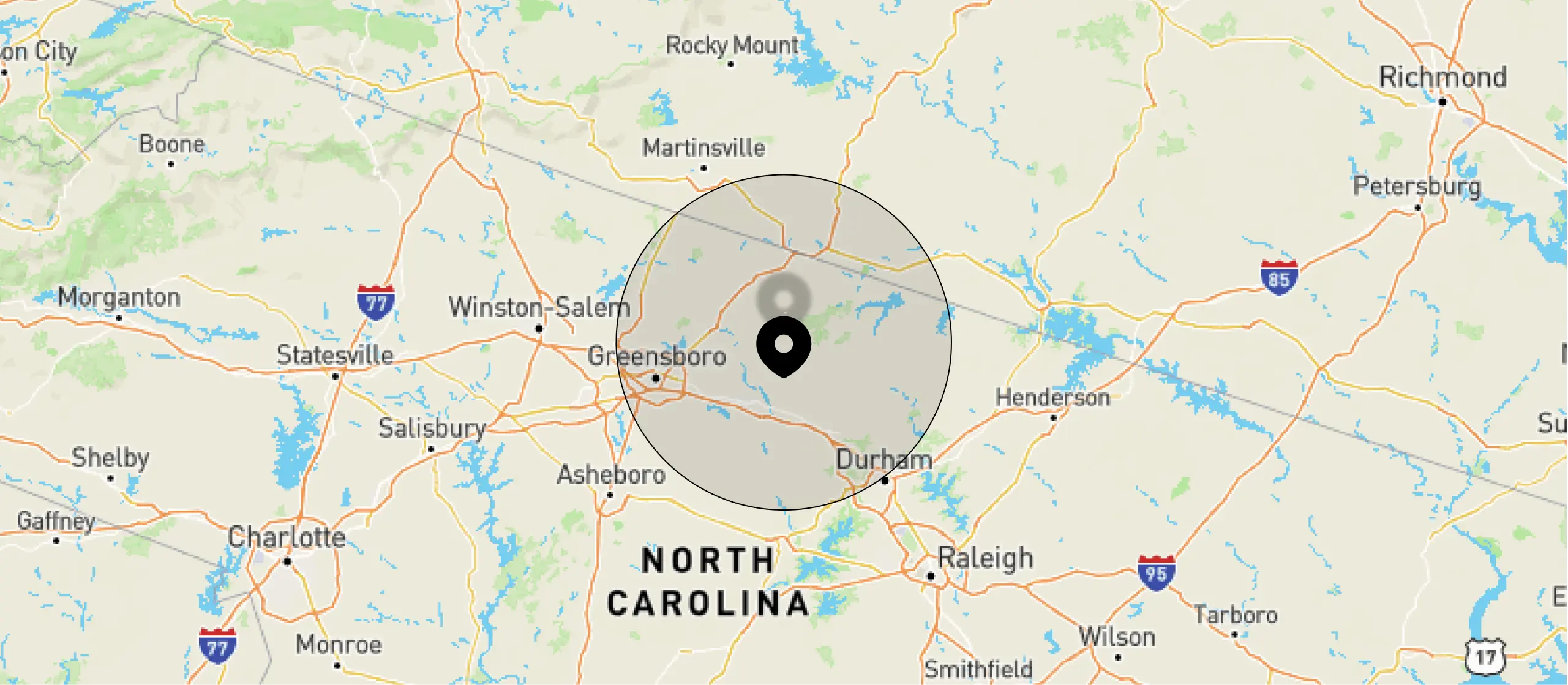 a map's picture of our location