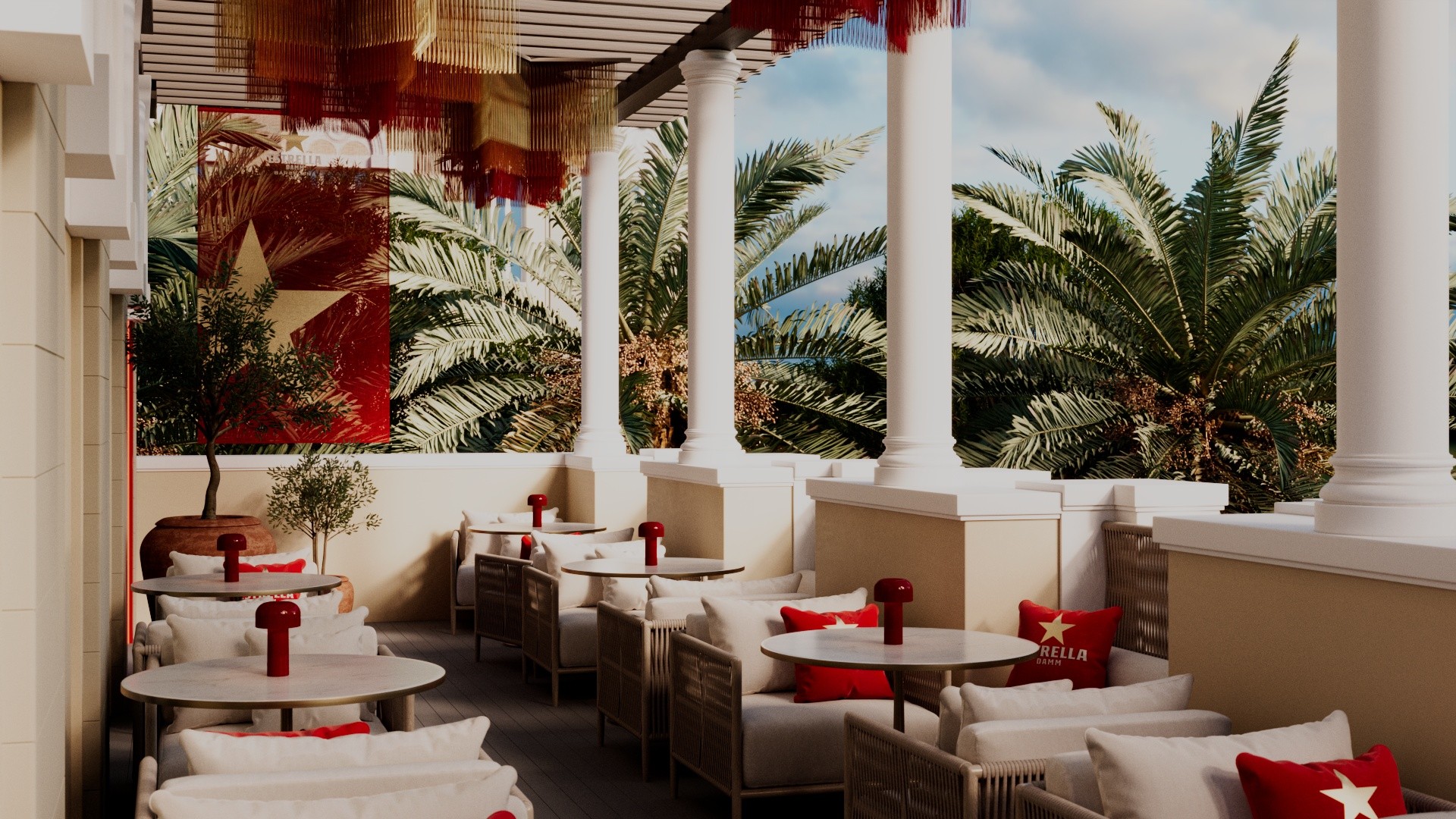Case study cover image for Estrella Terrace — summer brand zone concept in the UAE created by our team