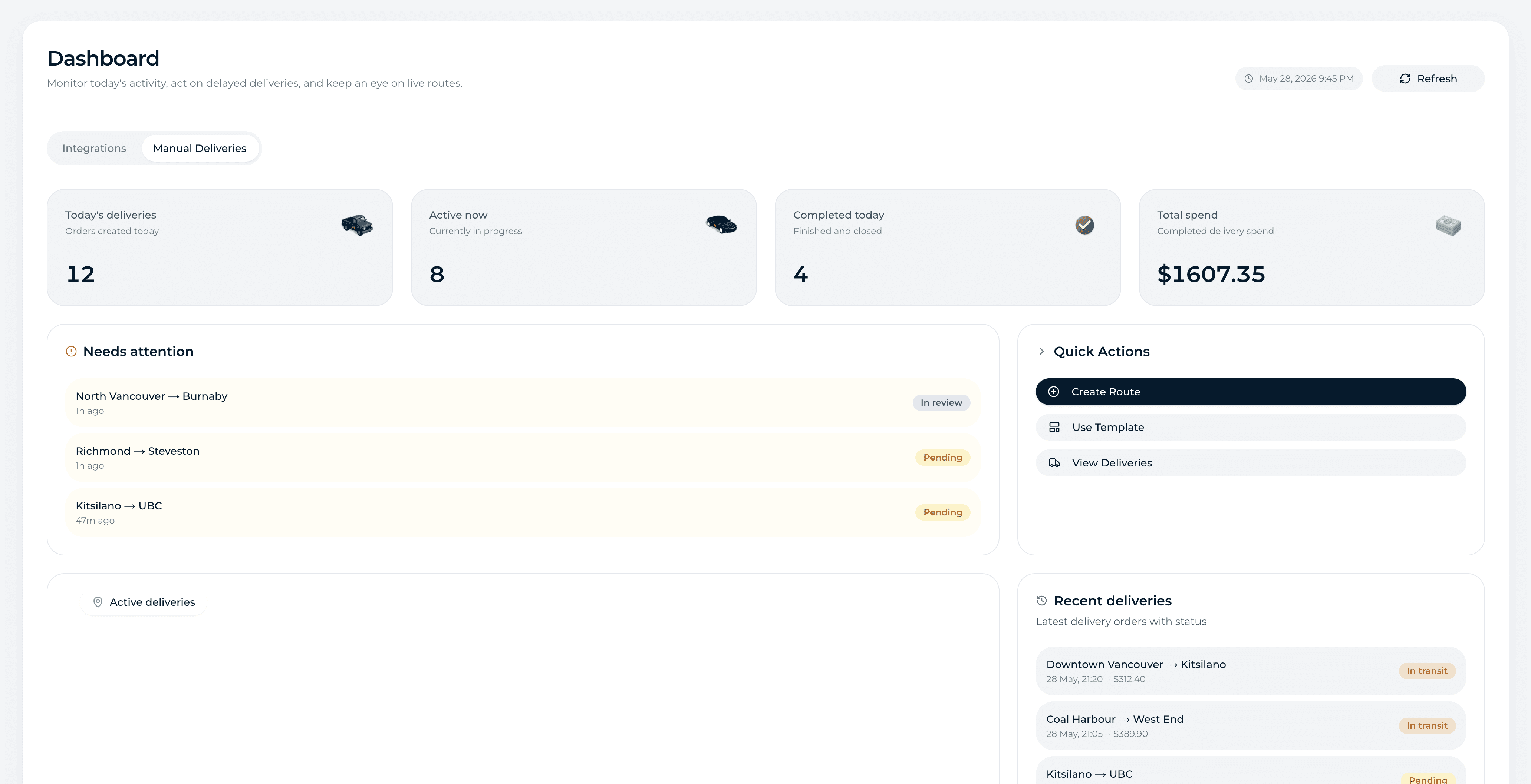 An image of Dreelio's dashboard