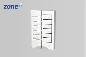 Product image of the Zone 6 controller released in 2001, a six-zone system offering affordable individual room airflow control.