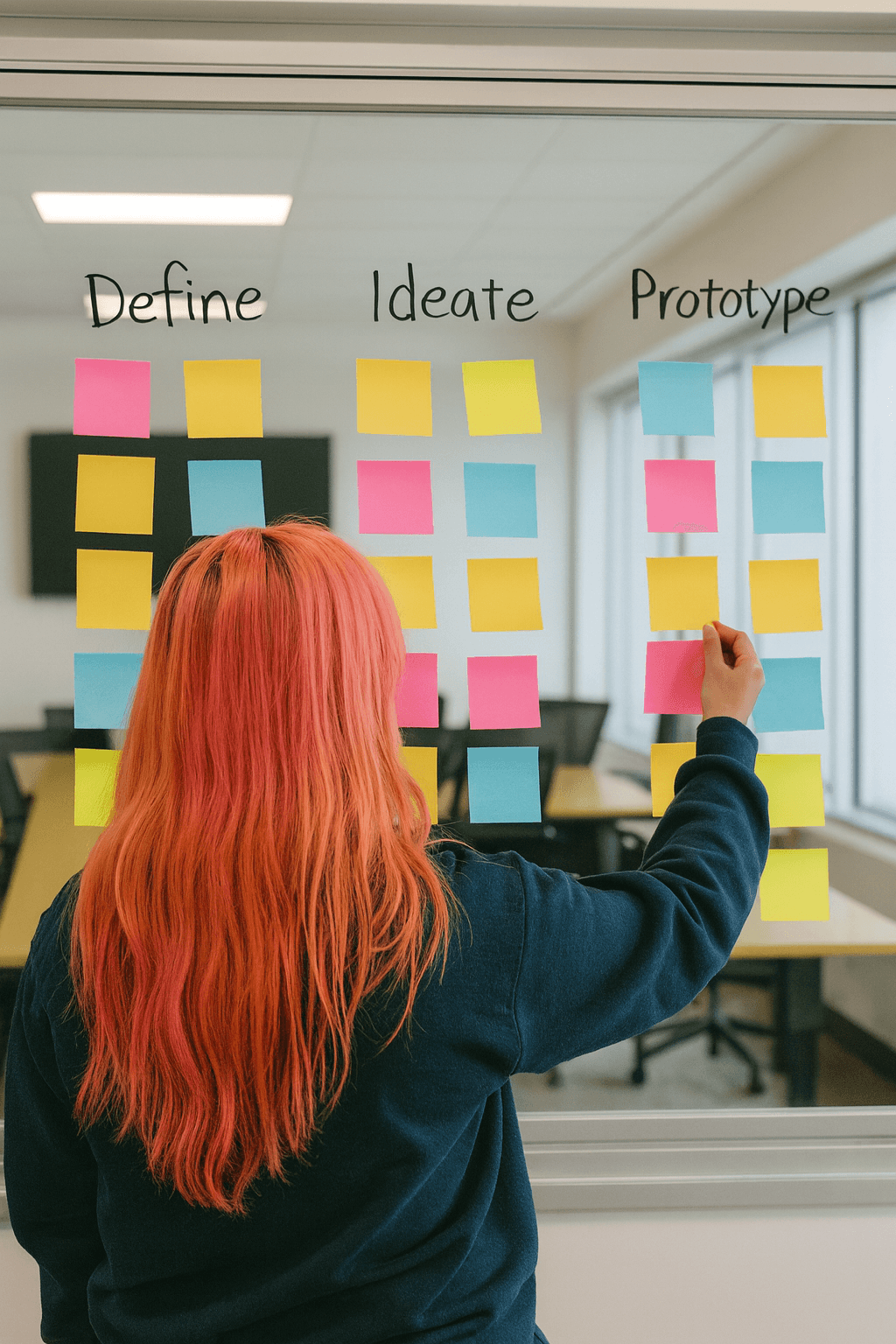 Woman with color palette