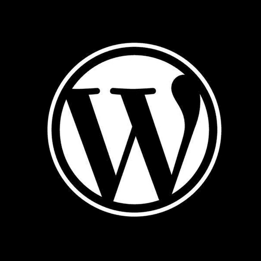 “WordPress tartalomkezelő rendszer és weboldalkészítő platform logó