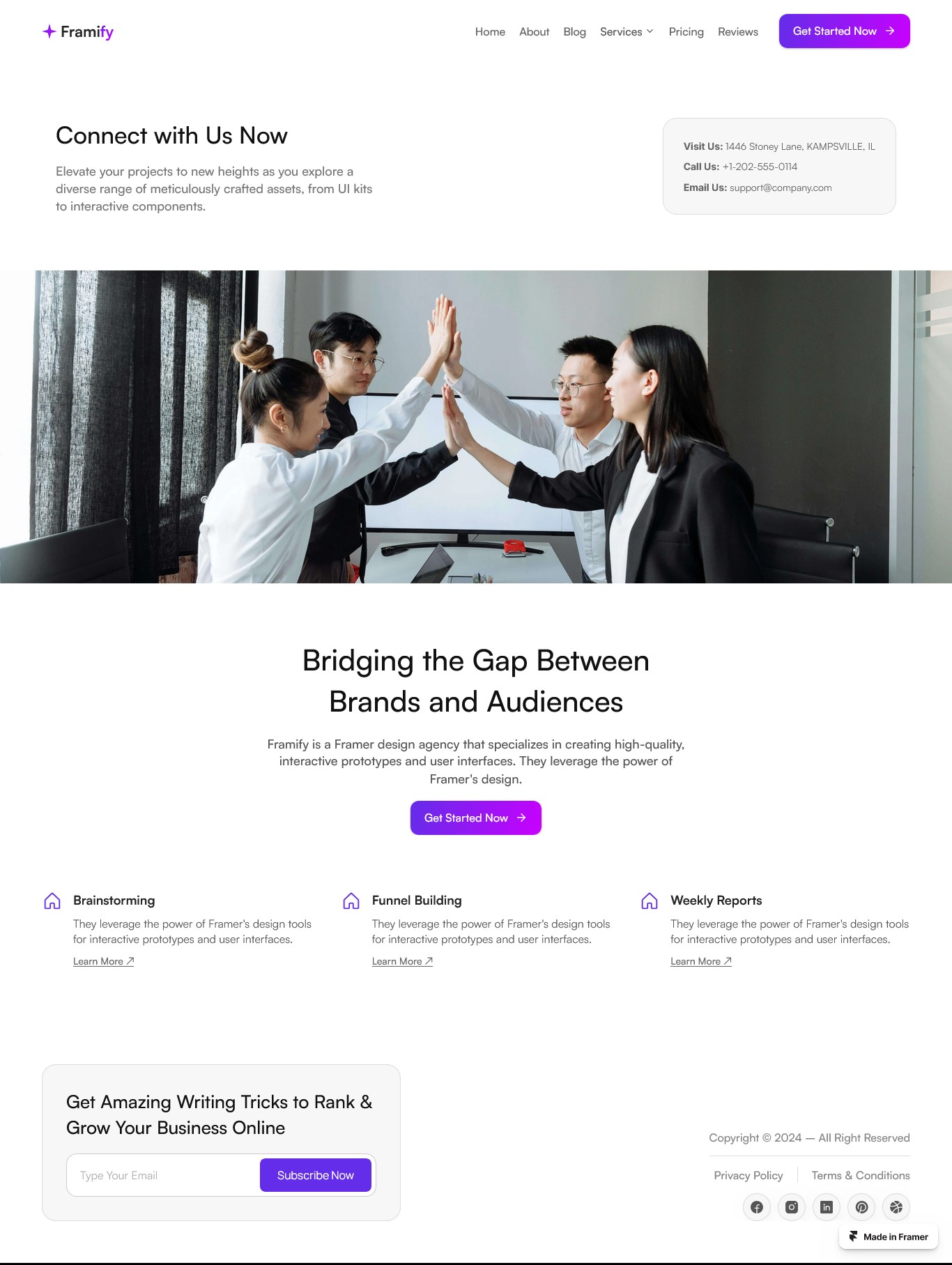 Framer Contact Page v9