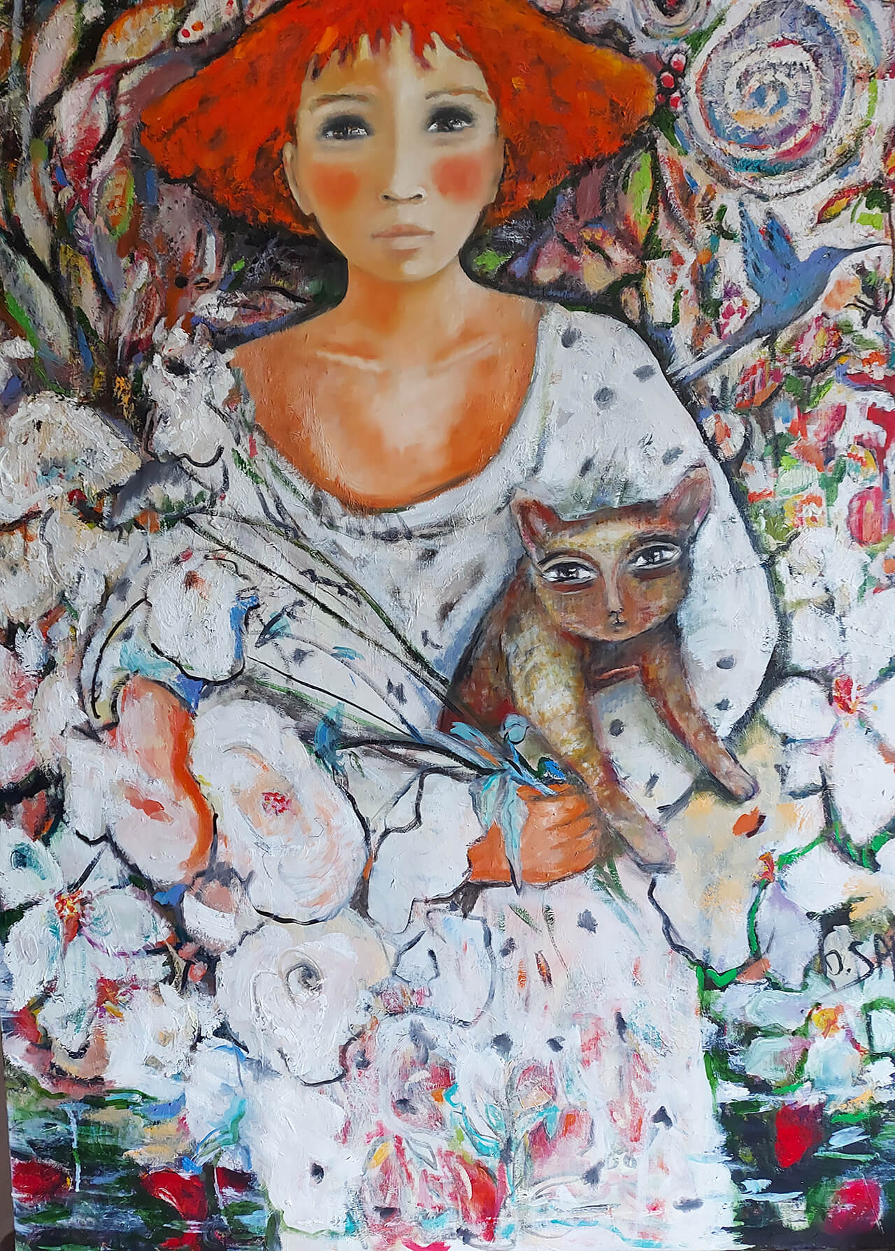 Peinture "Fleurs Sauvages" par Odile Sauve